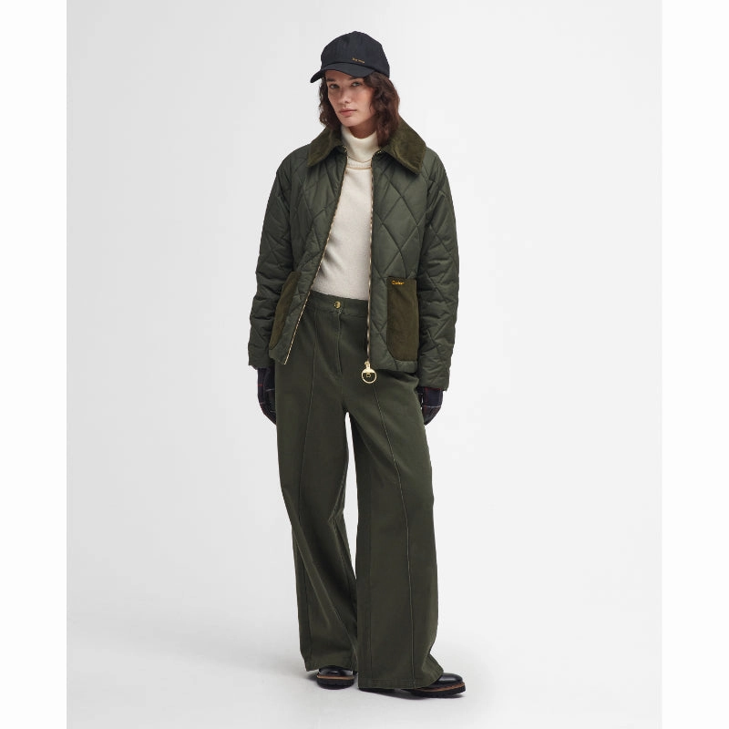 Perfect Gift Sale Barbour Dalroy Quilt Ladies Jacket - Olive/Ancient