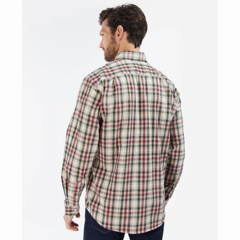 Dont Miss This Deal Barbour Darley Mens Corduroy Regular Fit Tattersall Shirt - Sandstone