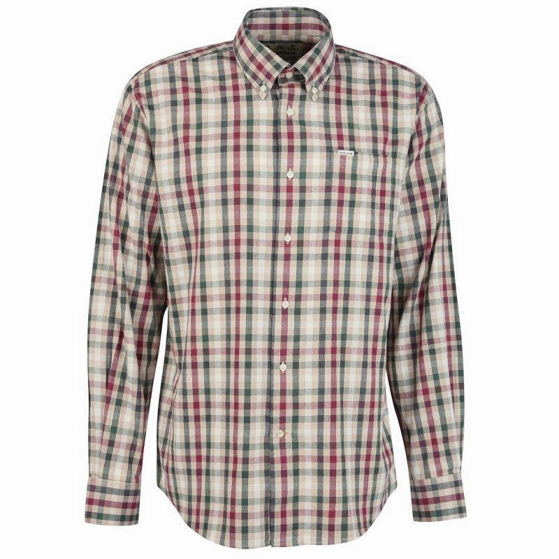 Hot Discount Deal Barbour Darley Mens Corduroy Regular Fit Tattersall Shirt - Sandstone