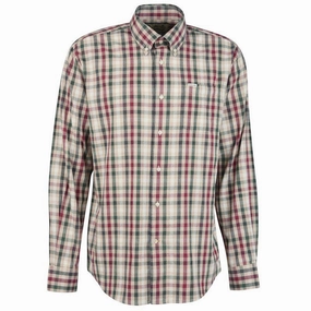 Hot Discount Deal Barbour Darley Mens Corduroy Regular Fit Tattersall Shirt - Sandstone