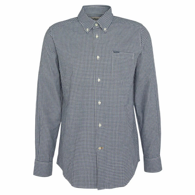 Barbour Darnick Tailored Mens Shirt - Navy Hot Deal Alert Hot Deals Today