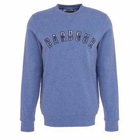Barbour Debson Crew Neck Sweatshirt Chambray Special Offer Inside