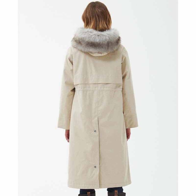Barbour Deer Waterproof Ladies Jacket - Mist/Gardenia Dress Special Online Offer