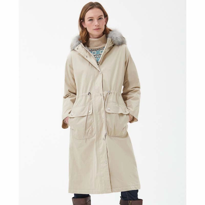 Big Savings Today MustHave Deal Barbour Deer Waterproof Ladies Jacket - Mist/Gardenia Dress