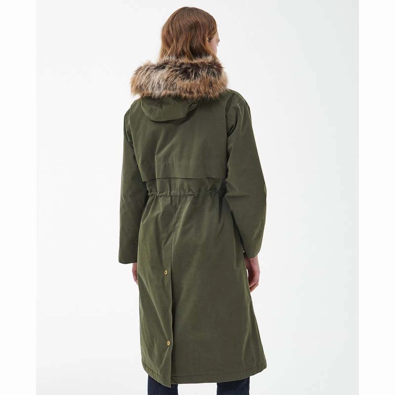 Clearance Sale Now Special Online Offer Barbour Deer Waterproof Ladies Jacket - Olive/Classic