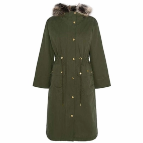 Price Drop Frenzy Dont Miss Big Savings Barbour Deer Waterproof Ladies Jacket - Olive/Classic