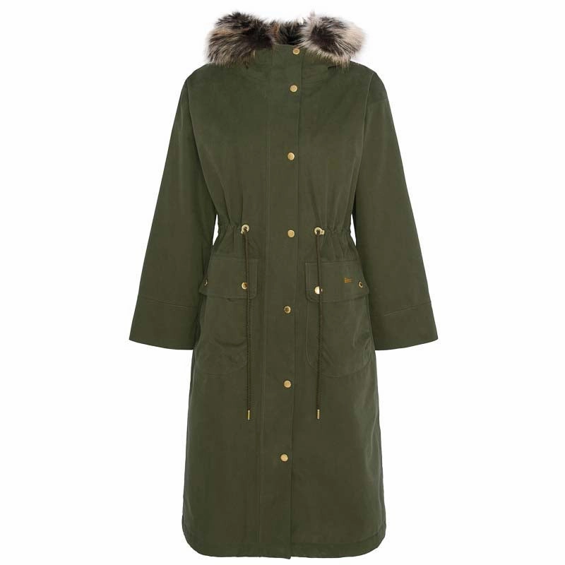 Price Drop Frenzy Dont Miss Big Savings Barbour Deer Waterproof Ladies Jacket - Olive/Classic