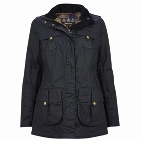 Daily Special Offer Barbour Defence Lightweight Ladies Wax Jacket - Royal Navy/Classic
