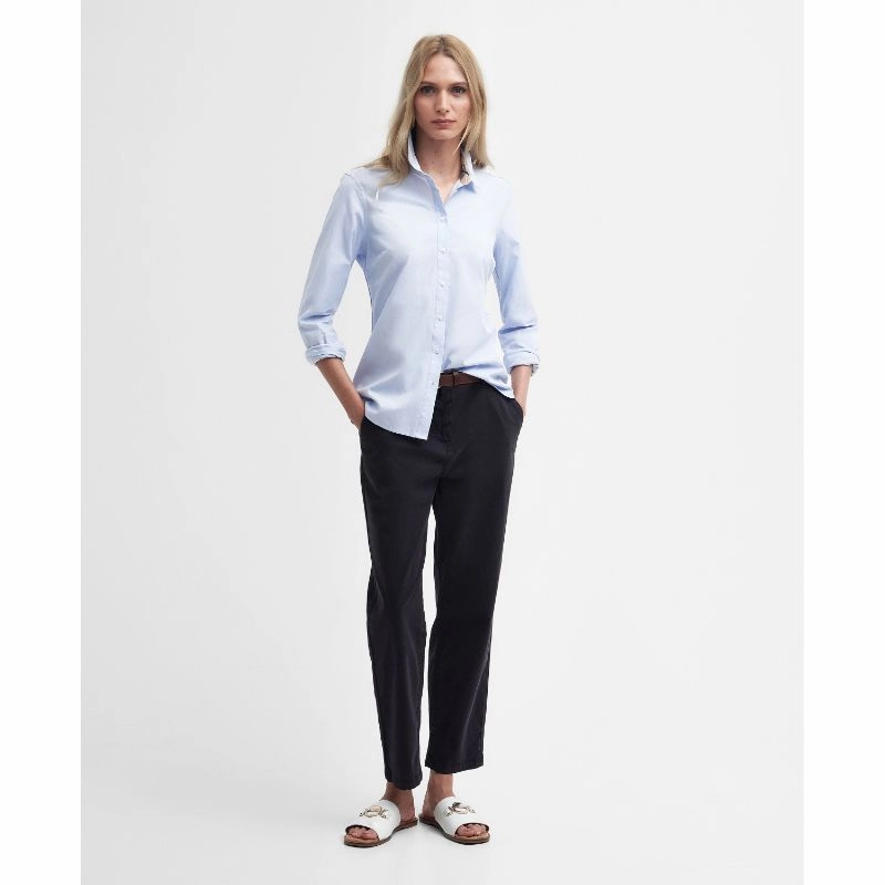Dont Miss These Savings Barbour Derwent Ladies Shirt - Pale Blue/Primrose Hessian