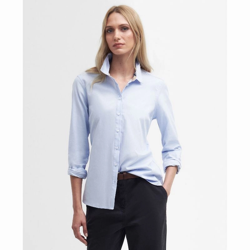 Barbour Derwent Ladies Shirt - Pale Blue/Primrose Hessian Todays Trending Deals Clearance Steal Today
