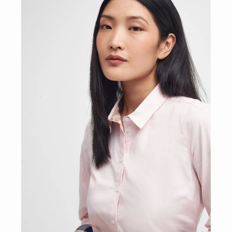 Hot Sale Alert Limited Edition Offer Barbour Derwent Ladies Shirt - Pink/Primrose Hessian