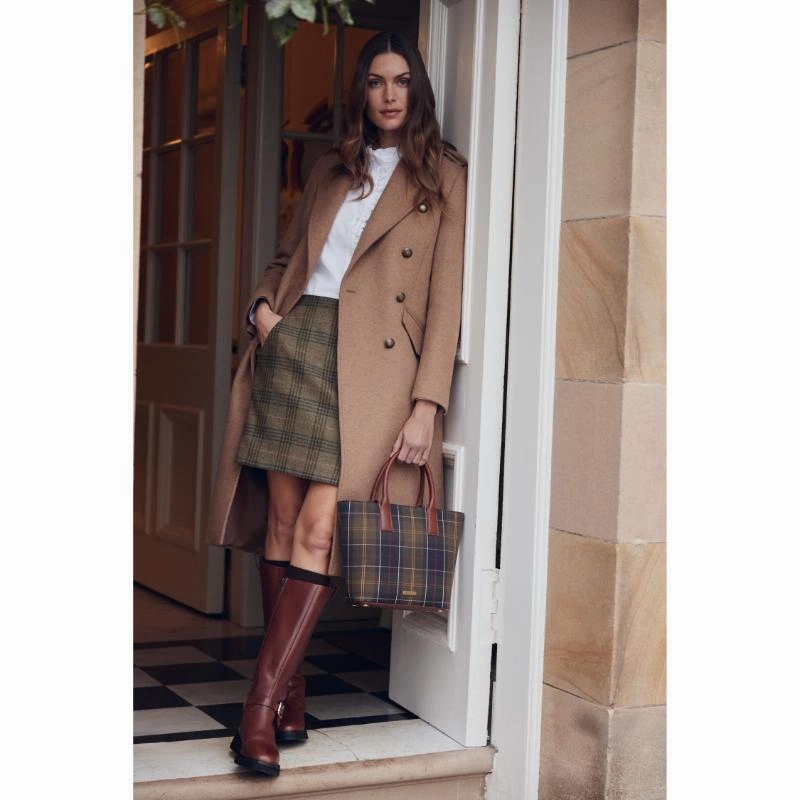 Barbour Derwent Ladies Shirt - White/Hessian Tartan Todays Hot Pick Price Drop Alert