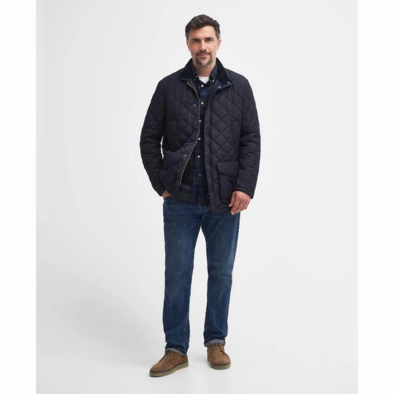 Gift Sale Event Barbour Devon Mens Quilted Jacket - Navy