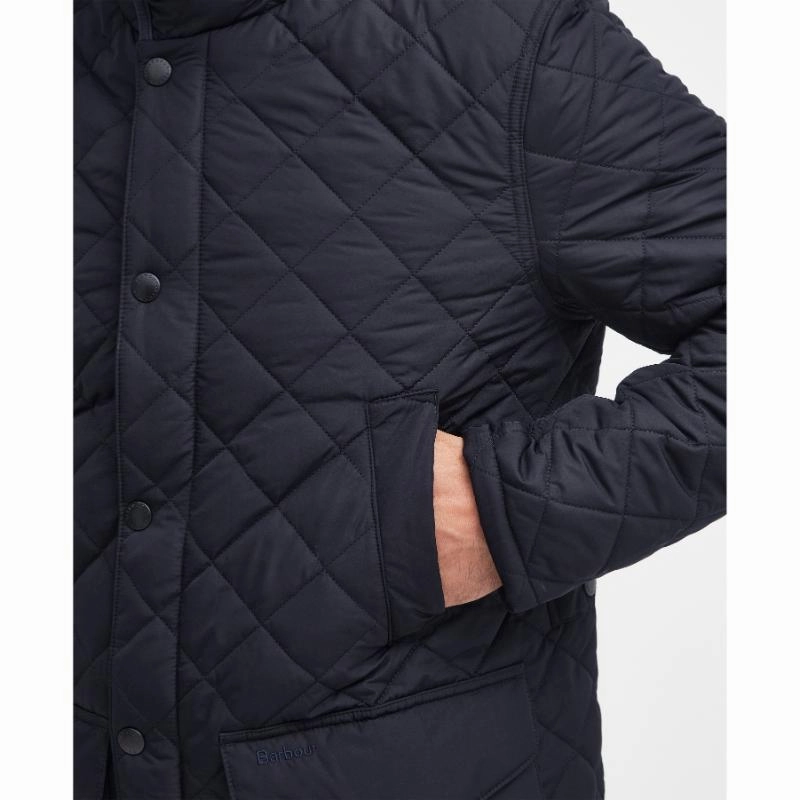 Barbour Devon Mens Quilted Jacket - Navy Save Today Only Hot Clearance Now