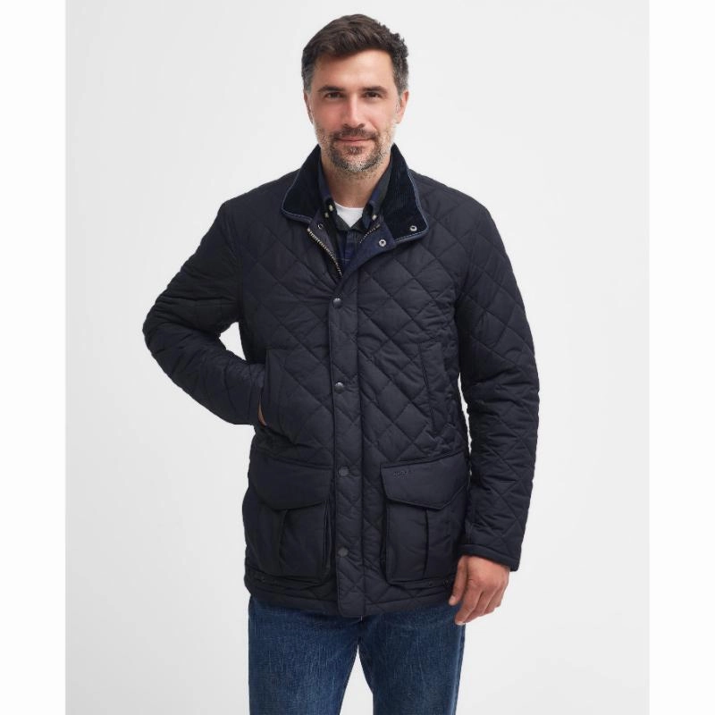 Exclusive Hot Pick Barbour Devon Mens Quilted Jacket - Navy