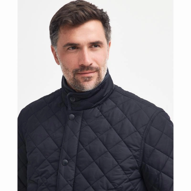 Barbour Devon Mens Quilted Jacket - Navy Flash Discount Today
