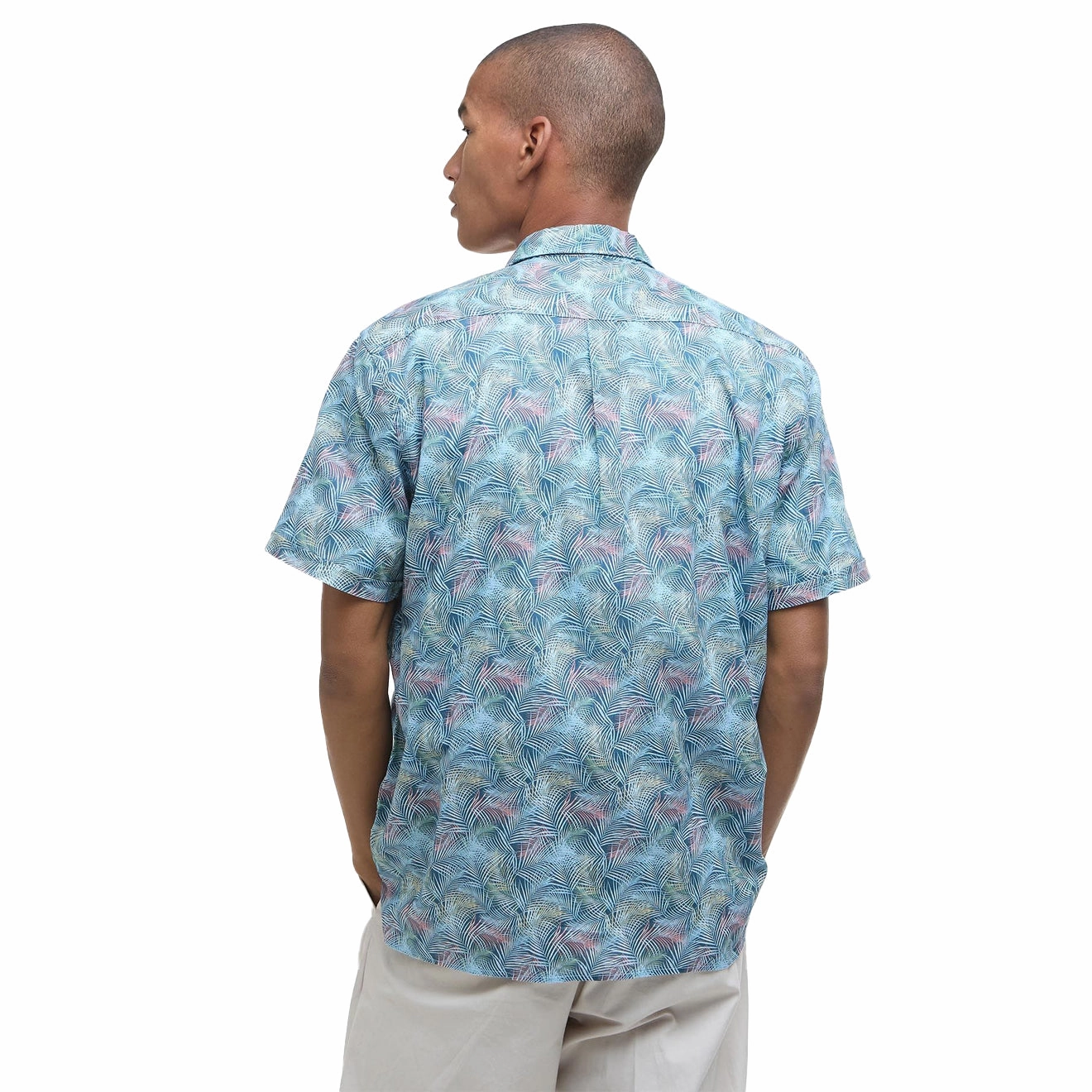 Barbour Devon Printed Summer Fit Shirt Dusk Blue Hot Sale Today