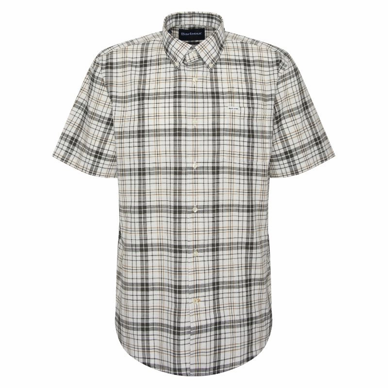 Weekend Sale Special Grab It Fast Barbour Drafthill Regular Fit Mens Shirt - Olive