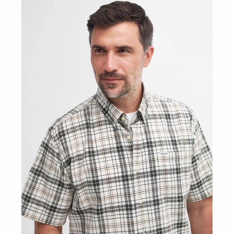 Price Drop Alert Grab It Before Gone Barbour Drafthill Regular Fit Mens Shirt - Olive