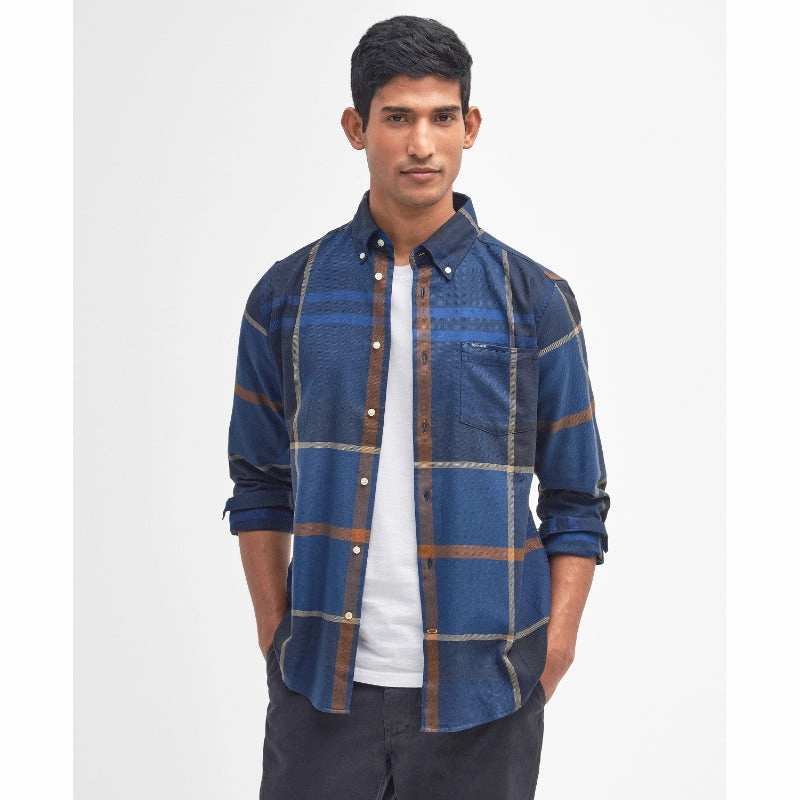 Barbour Dunoon Tailored Mens Shirt - Midnight Tartan Save Big Today Hot Offer Event