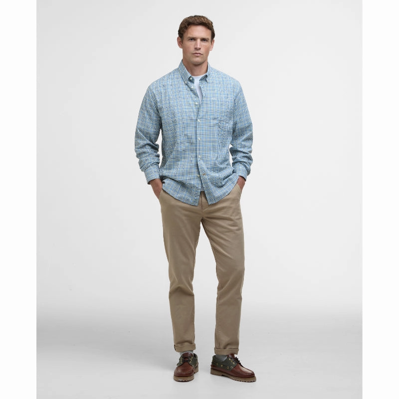 Barbour Durand Regular Fit Mens Shirt - Brook Blue Shop Todays Picks Daily Deal Frenzy