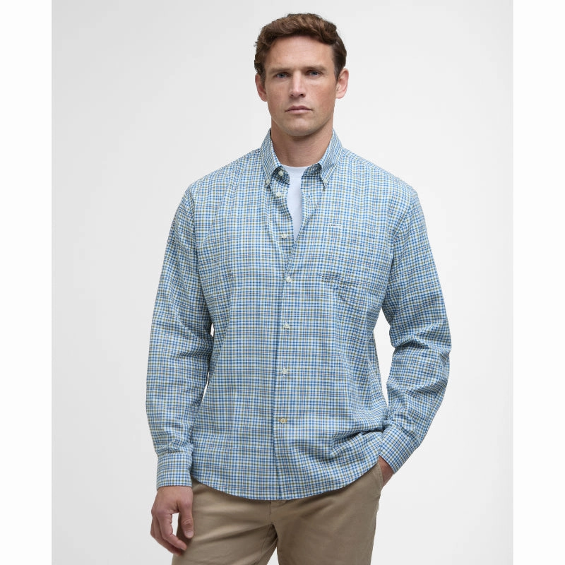 Barbour Durand Regular Fit Mens Shirt - Brook Blue Save More Online