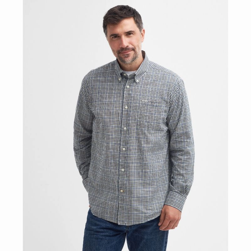 Dont Miss Hot Deals Shop Smart Save Barbour Durand Regular Fit Mens Shirt - Olive