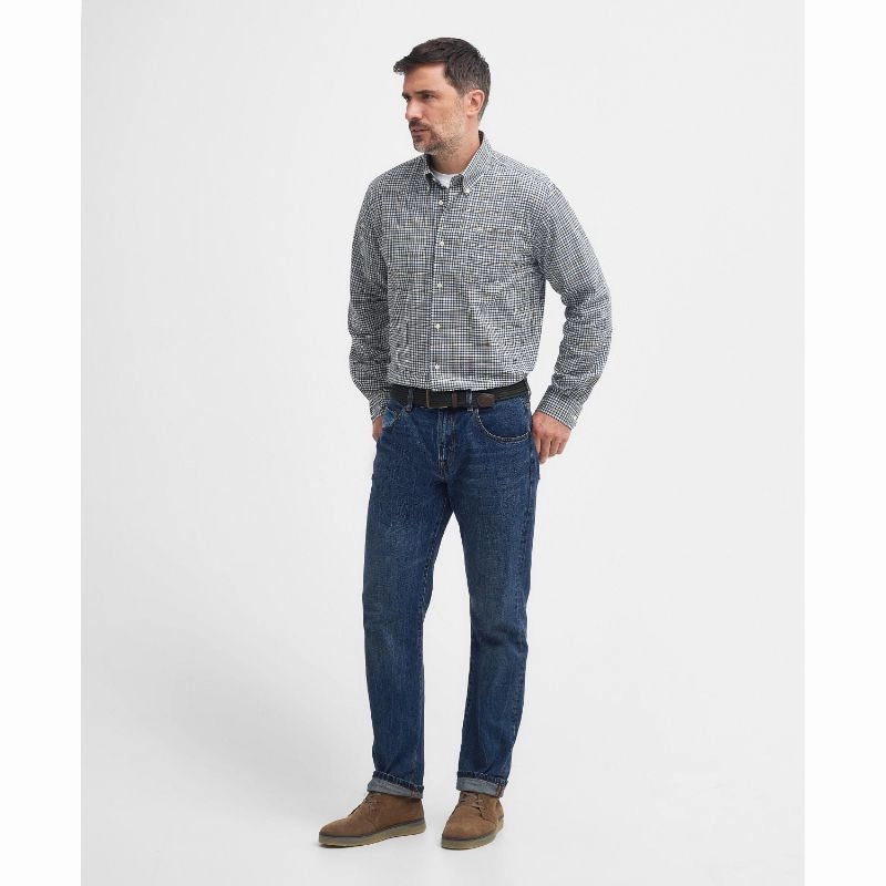 Clearance Sale Barbour Durand Regular Fit Mens Shirt - Olive