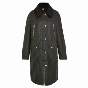Best Price Online Barbour Ebberston Wax Ladies Jacket - Archive Olive/Ancient