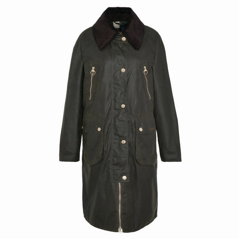 Best Price Online Barbour Ebberston Wax Ladies Jacket - Archive Olive/Ancient