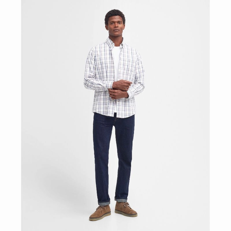 Barbour Eldon Tailored Fit Mens Shirt - Dark Thistle Online Exclusive Offer