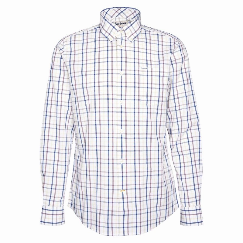 Instant Hot Deal Save More Online Barbour Eldon Tailored Fit Mens Shirt - Dark Thistle