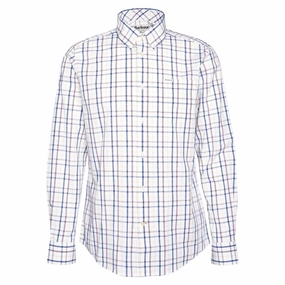 Instant Hot Deal Save More Online Barbour Eldon Tailored Fit Mens Shirt - Dark Thistle