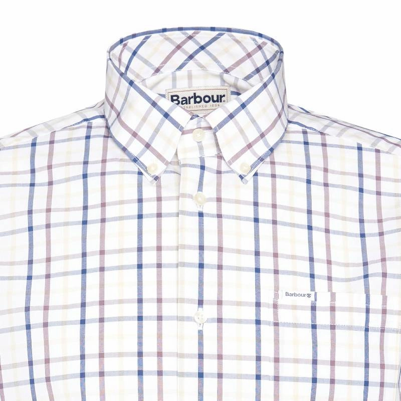 Clearance Blowout Barbour Eldon Tailored Fit Mens Shirt - Dark Thistle