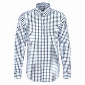 Barbour Eldon Tailored Fit Mens Shirt - Indigo Surprise Discount Today