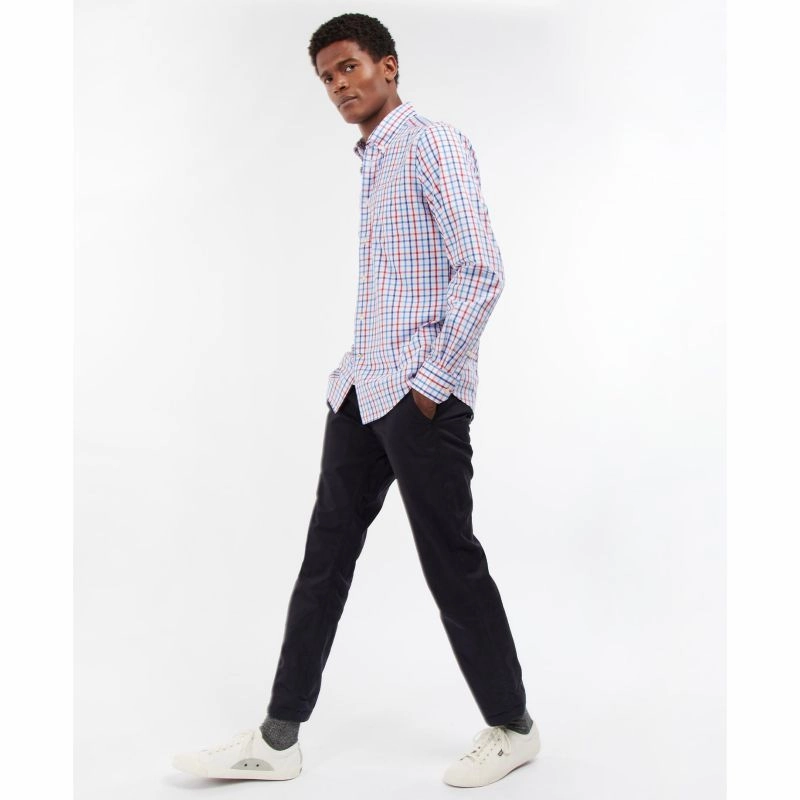 Barbour Eldon Tailored Fit Mens Shirt - Red Surprise Discount Today