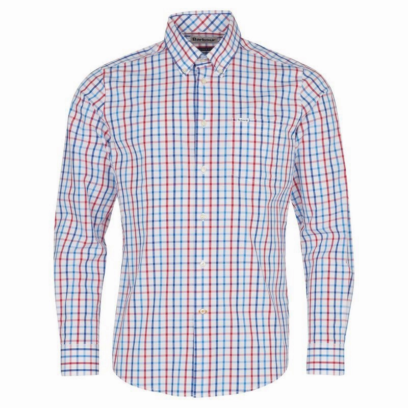 Dont Wait Save Barbour Eldon Tailored Fit Mens Shirt - Red