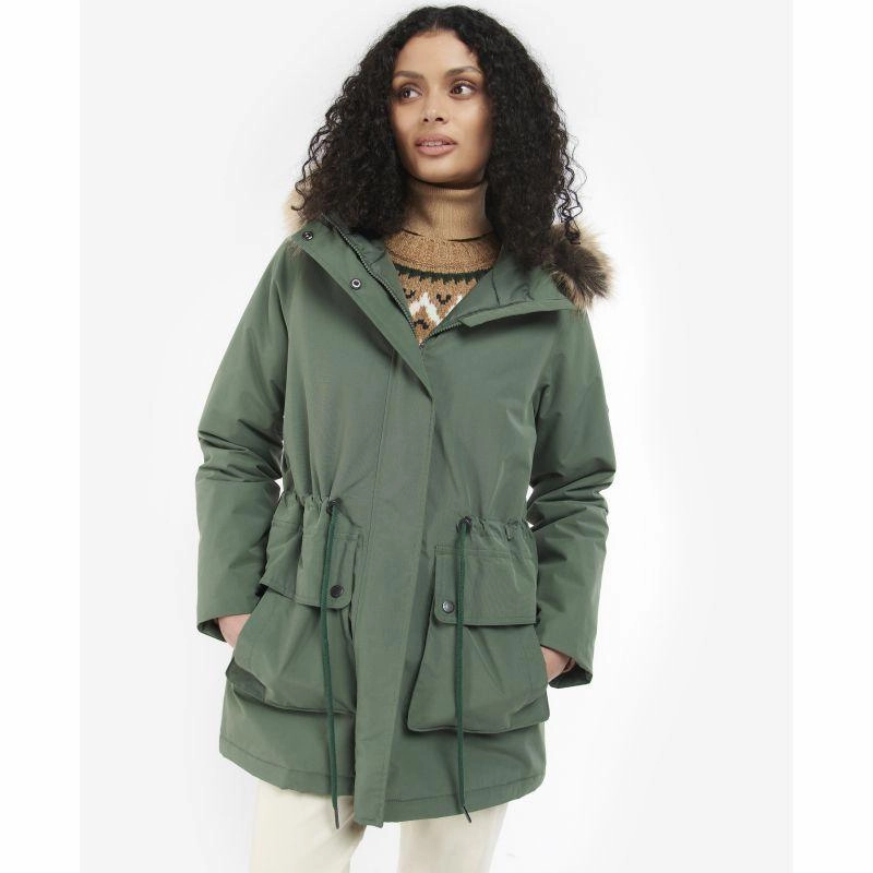 Shop Hot Deals Barbour Ellison Ladies Waterproof Jacket - Alchemy Green