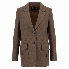 Last Chance Offer Surprise Offer Now Barbour Elm Ladies Tailored Jacket - Military Brown