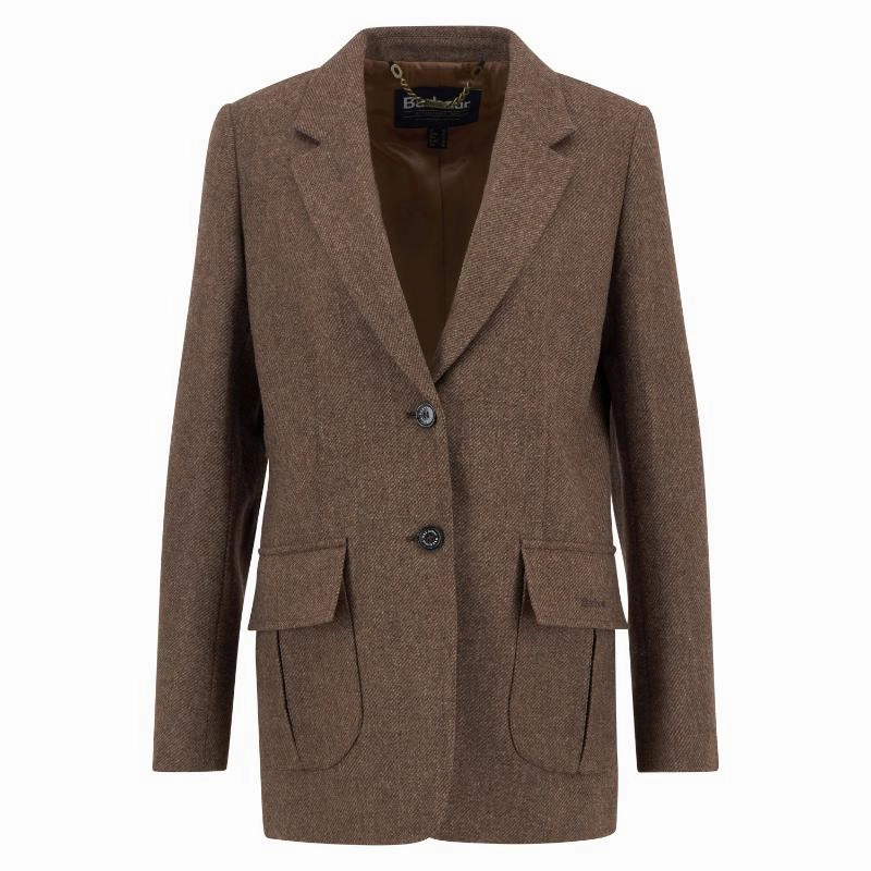 Last Chance Offer Surprise Offer Now Barbour Elm Ladies Tailored Jacket - Military Brown