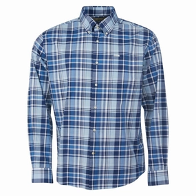 Hot Picks Today Barbour Elmwood Regular Fit Mens Shirt - Blue