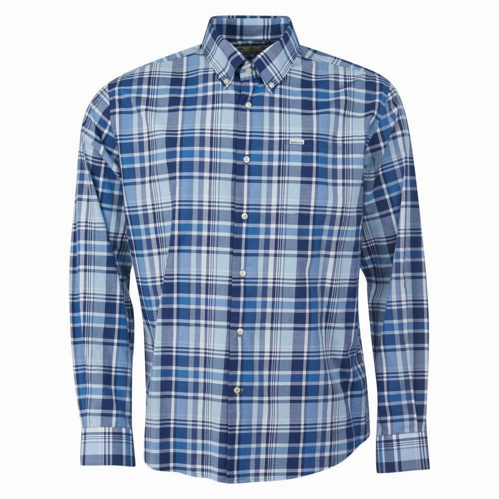 Barbour Elmwood Regular Fit Mens Shirt - Blue Weekend Specials