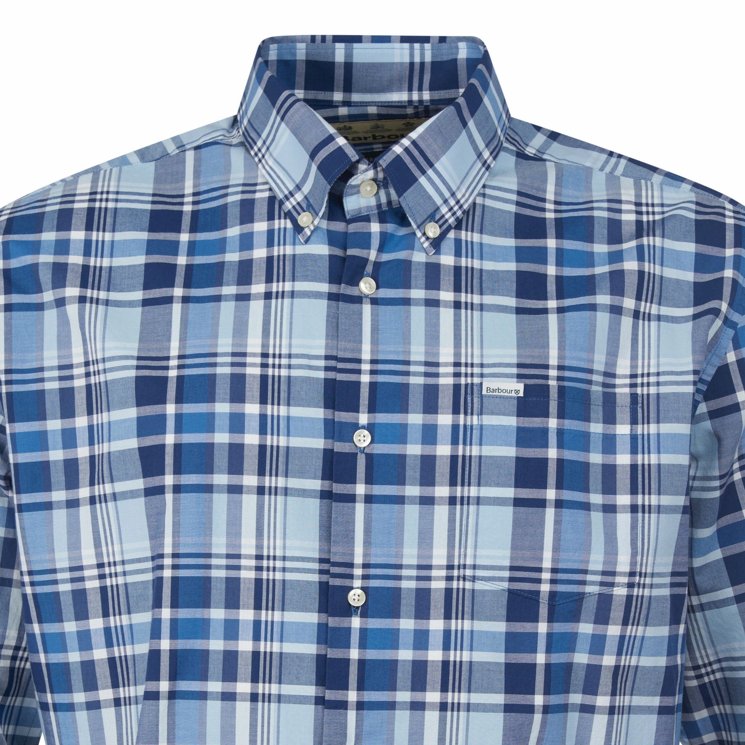 Mega Online Discount Barbour Elmwood Regular Fit Mens Shirt - Blue