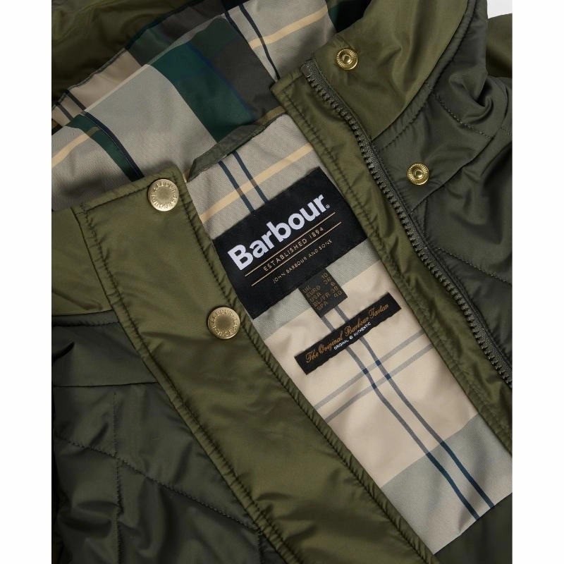 Barbour Elspeth Ladies Quilted Jacket - Olive/Dark Moss/Ancient Tartan Todays Best Deal Big Savings Today