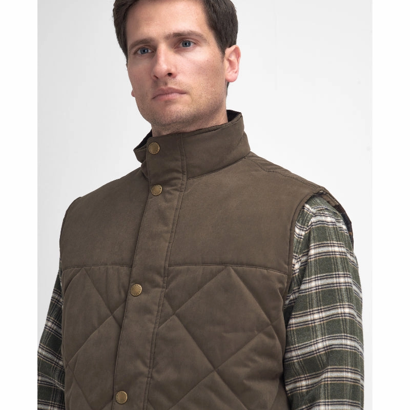 Barbour Elter Quilted Mens Gilet - Olive Shop Grab Now Hot Sale Alert