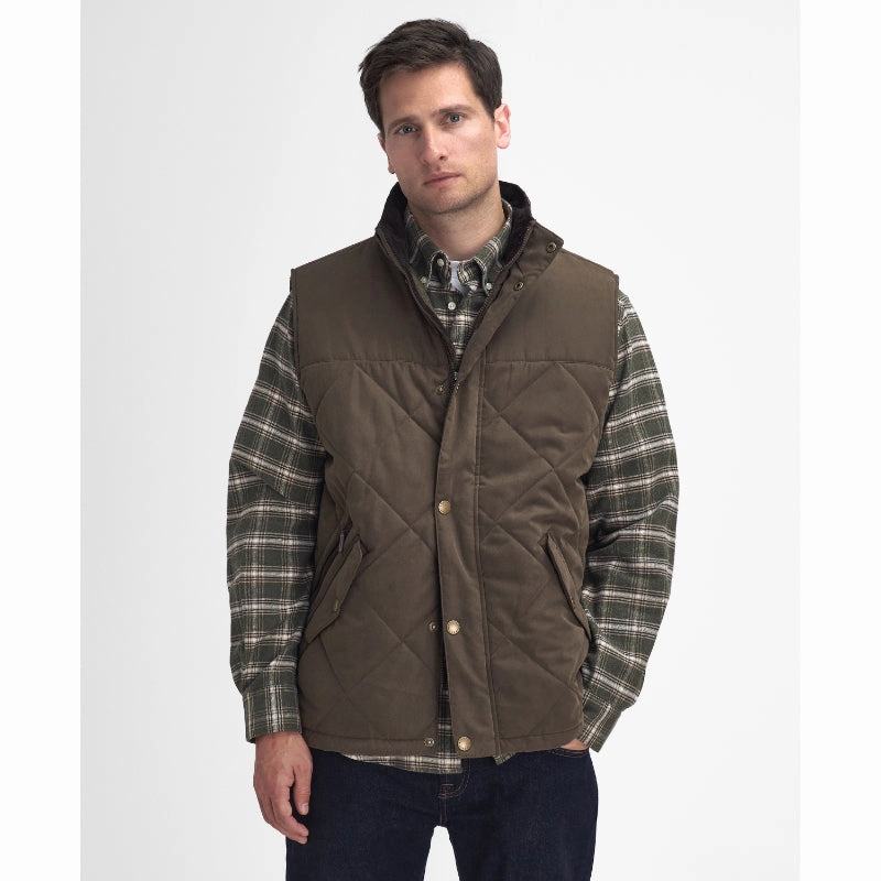 Barbour Elter Quilted Mens Gilet - Olive Mega Discount Event