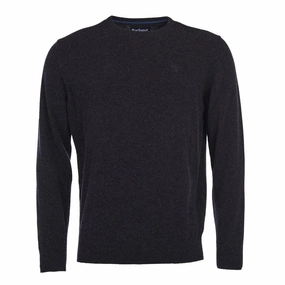 Limited Time Discount Barbour Essential Lambswool Crew Neck Charcoal