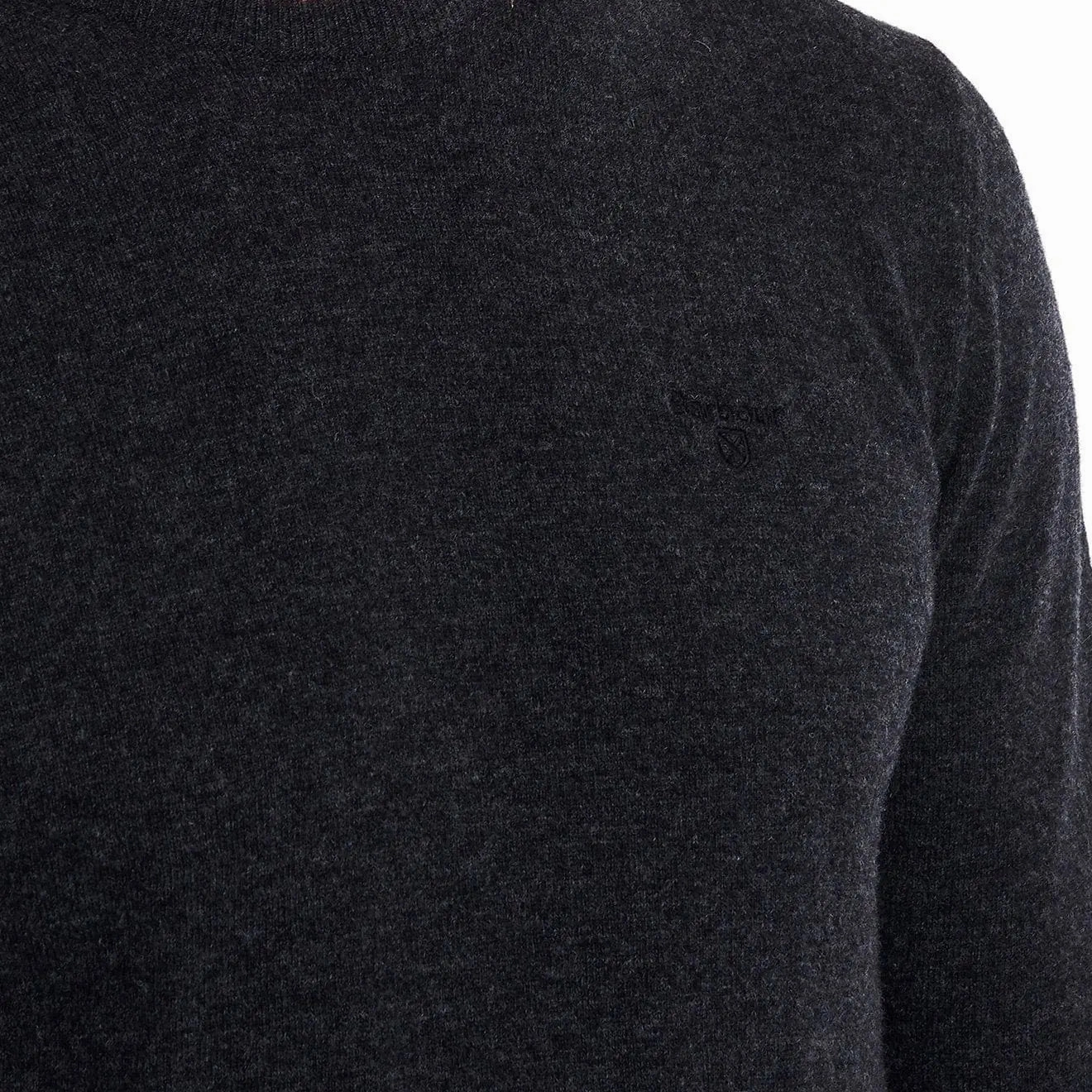 Shop Todays Picks Barbour Essential Lambswool Crew Neck Charcoal