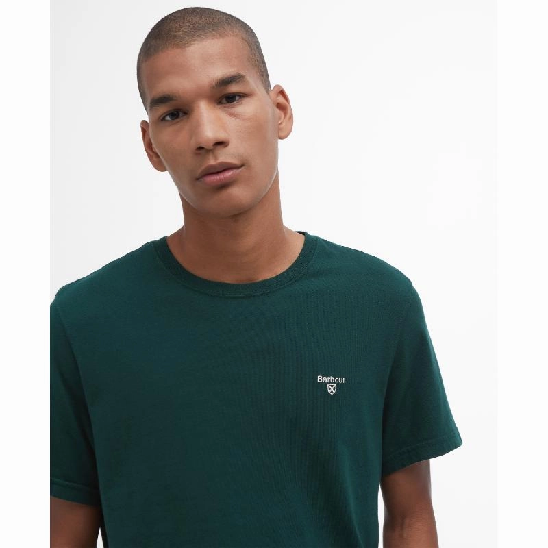Barbour Essential Sports Mens T-Shirt - Seaweed MustHave Items