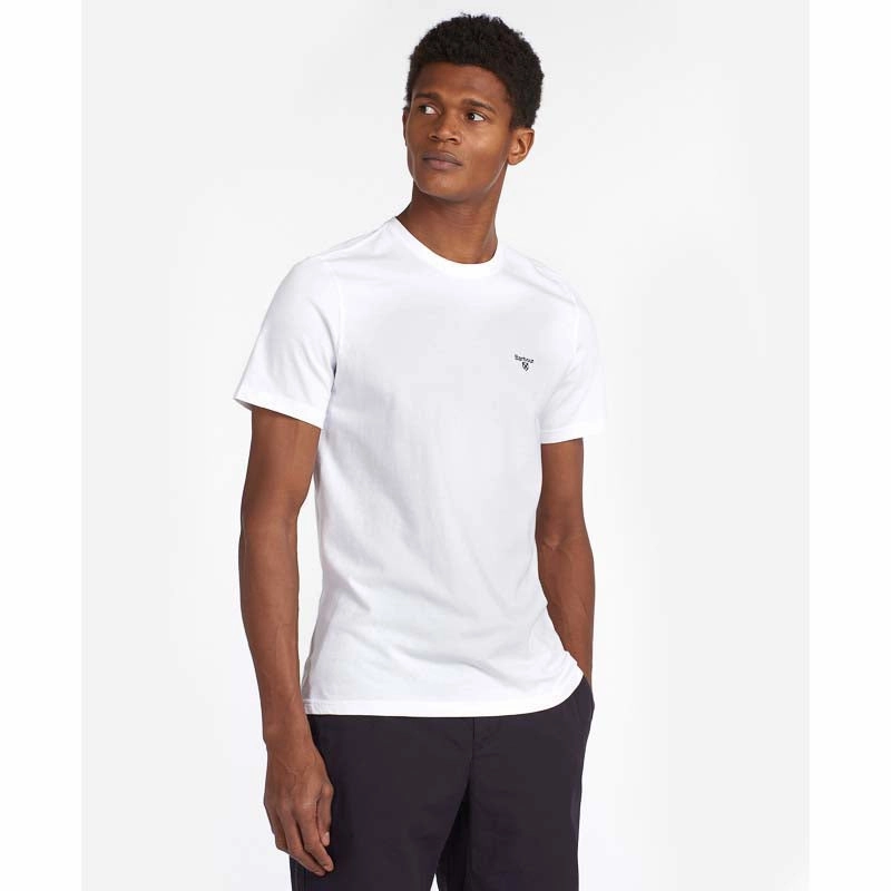 Barbour Essential Sports Mens T-Shirt - White Hot Pick Sale